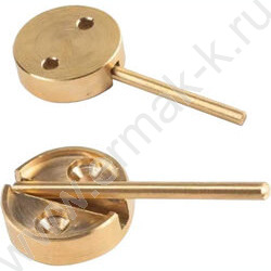 Плашка металл. с флажком d=29мм латунь | Фото 1