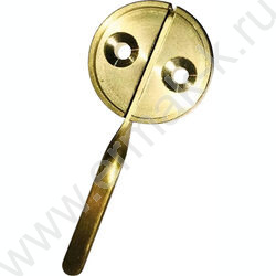 Плашка металл. с флажком d=29мм латунь | Фото 2