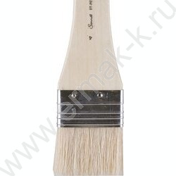 Кисть  щетина № 4 (56мм) флейц, короткая ручка покрытая лаком Сонет | Фото 2