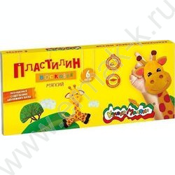 Пластилин восковой  6цв  90г Каляка-Маляка+стек | Фото 1