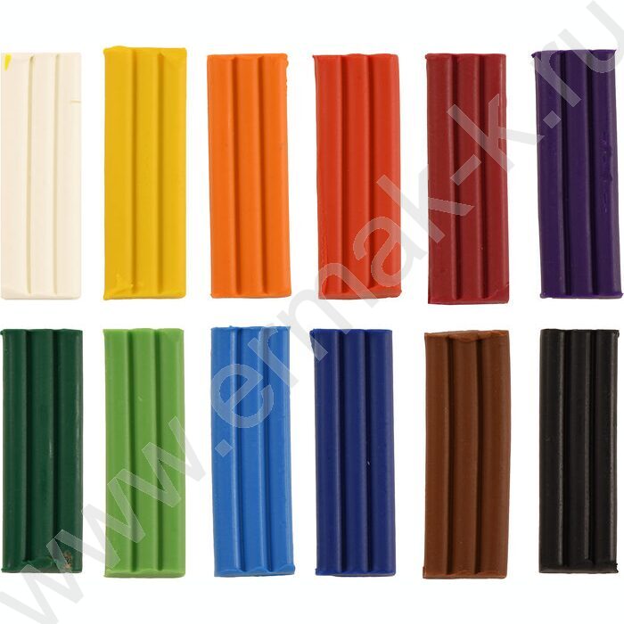 Пластилин восковой 12цв 180г Каляка-Маляка+стек | Фото 6