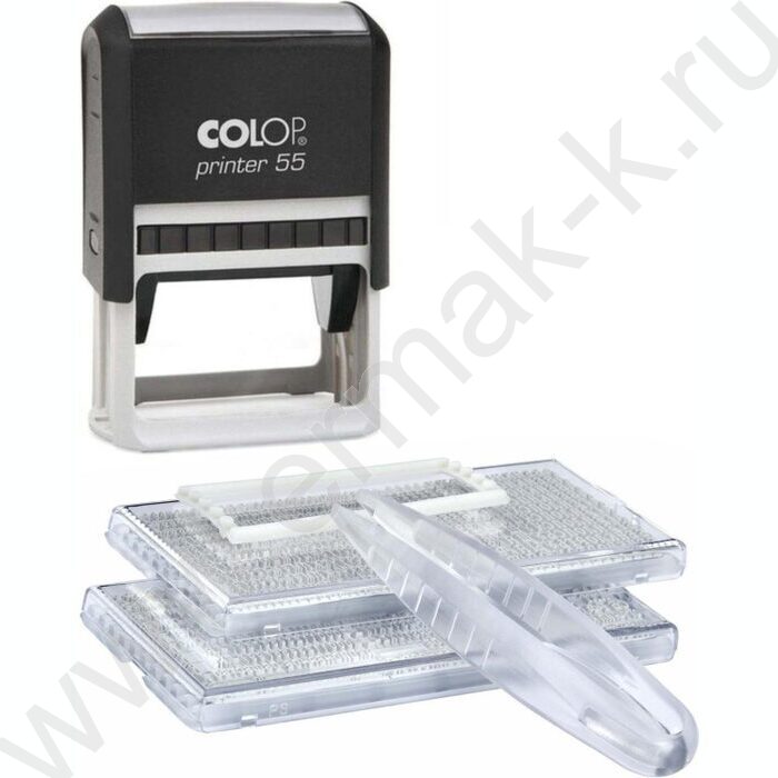 Штамп самонаборный автомат 10/8-ми строчный рус 60*40мм,пластик (аналог4927/DB) | Фото 1