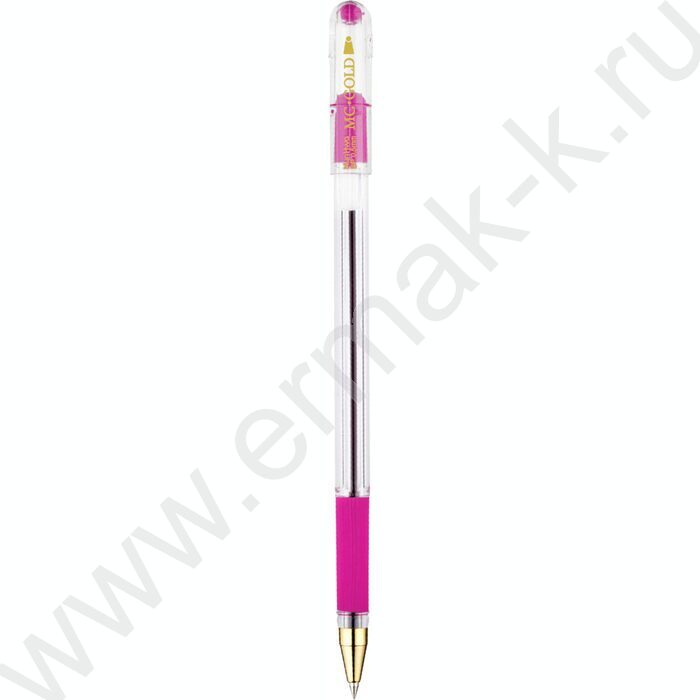 Ручка шар "MC Gold" на масл.основе розовая /резиновый держатель | Фото 1