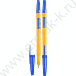 Ручка шар Mero синяя 0,8мм/игла,шестигранный желтый корпус пл.,cменный стержень 137мм | Фото 1