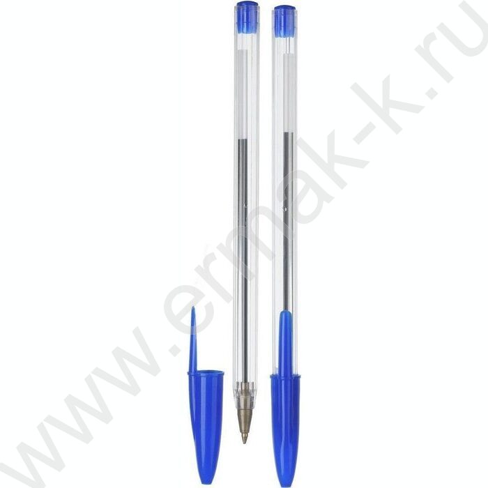 Ручка шар Nova синяя 1,0мм/шестигранный прозрачный корпус пл. | Фото 1