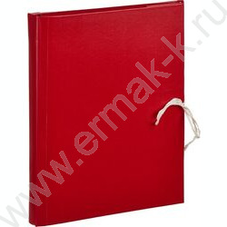 Папка архивная  30мм на 4 завязках б/вин красная | Фото 1