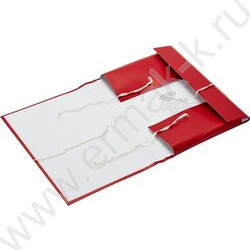 Папка архивная  30мм на 4 завязках б/вин красная | Фото 2