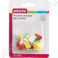 Кнопки силовые д/пробковых досок силовые Флажки/25шт | Фото 2