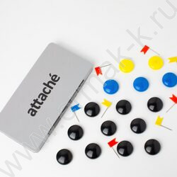 Кнопки силовые д/пробковых досок силовые Флажки/25шт | Фото 3