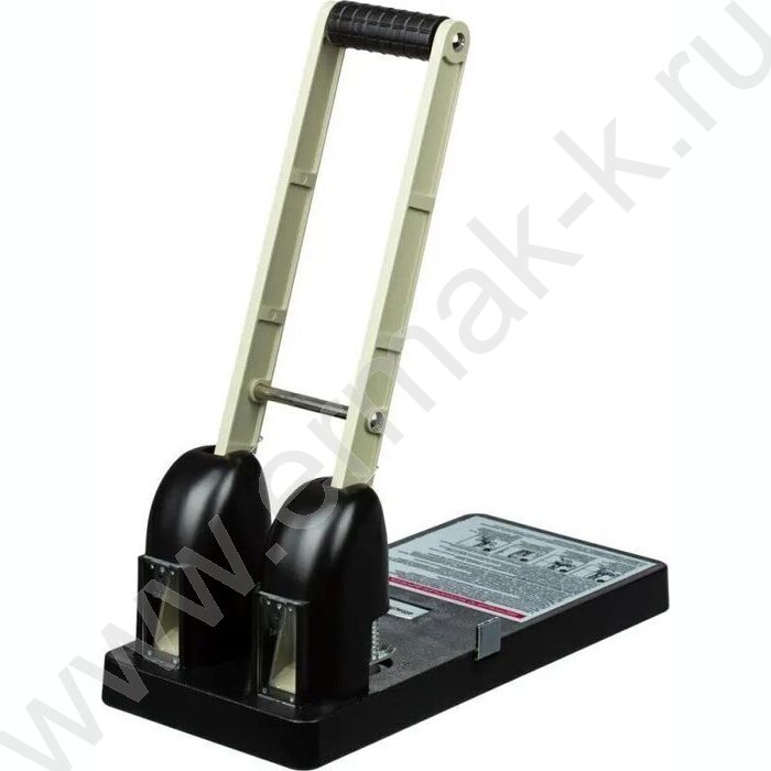 Дырокол 150л метал  /линейка/ черный/серый | Фото 2