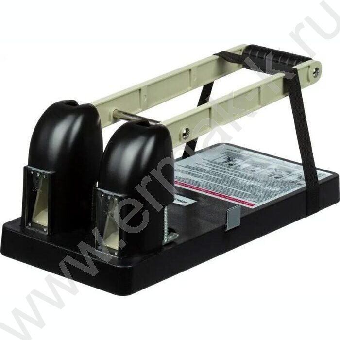 Дырокол 150л метал  /линейка/ черный/серый | Фото 3