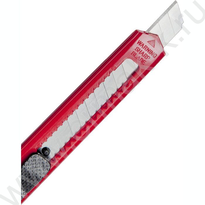Нож канцелярский  9мм Attache красный с фиксатором | Фото 4