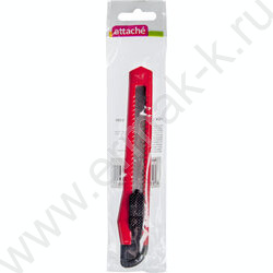 Нож канцелярский  9мм Attache красный с фиксатором | Фото 6