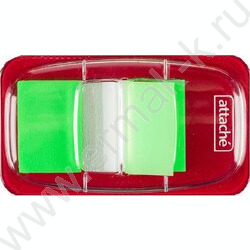 Набор самокл. этикеток-закладок 45*25мм 25шт /зеленые пластиковые в диспенсере | Фото 1