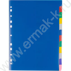 Разделитель листов пластик А4 цветной 12цв | Фото 1
