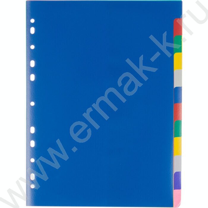 Разделитель листов пластик А4 цветной 12цв | Фото 1