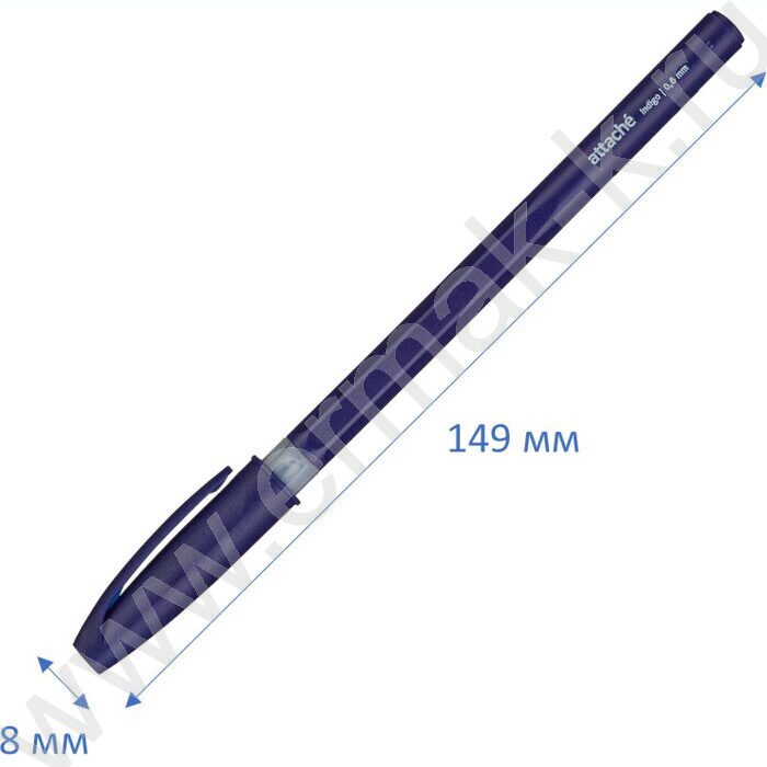 Ручка шар Attache Indigo синяя 0,5мм /резин.держатель/ | Фото 6