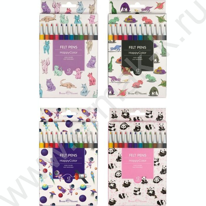 Фломастеры  12цв Happycolor 4 вида | Фото 1