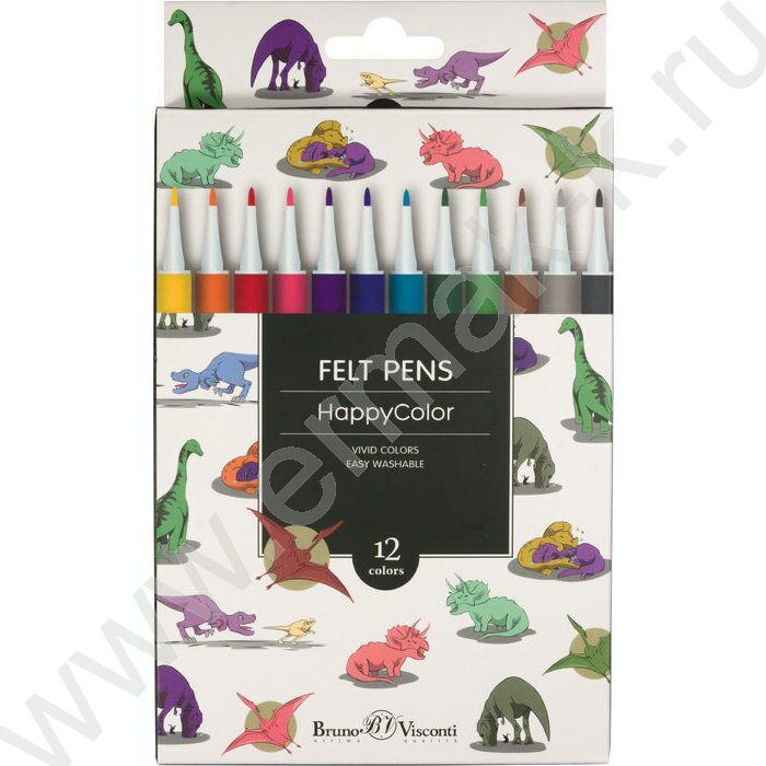 Фломастеры  12цв Happycolor 4 вида | Фото 3