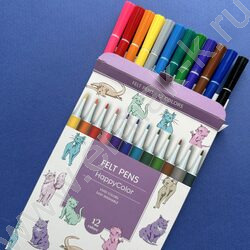 Фломастеры  12цв Happycolor 4 вида | Фото 5