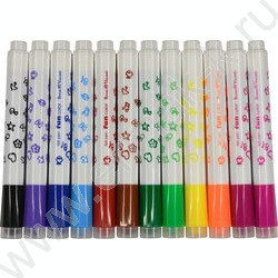 Фломастеры  12цв Funcolor штампики в пл.пенале | Фото 5