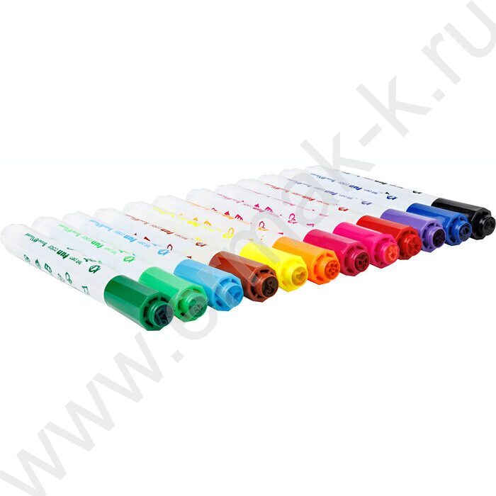 Фломастеры  12цв Funcolor штампики в пл.пенале | Фото 6