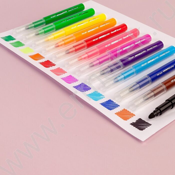 Фломастеры  12цв Jumbo Junior утолщенные в пл.пенале | Фото 8