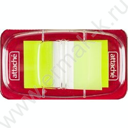 Набор самокл. этикеток-закладок 45*25мм 25шт /желтые пластиковые в диспенсере | Фото 1