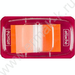 Набор самокл. этикеток-закладок 45*25мм 25шт /оранжевые пластиковые в диспенсере | Фото 1