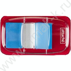 Набор самокл. этикеток-закладок 45*25мм 25шт /синие пластиковые в диспенсере | Фото 1