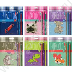 Карандаши пластиковые 24цв Funcolor 4вида | Фото 1