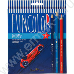 Карандаши пластиковые 24цв Funcolor 4вида | Фото 2