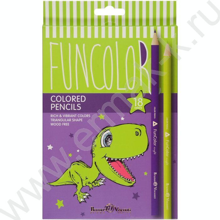 Карандаши пластиковые 18цв Funcolor 4вида | Фото 6