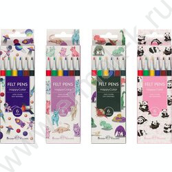 Фломастеры   6цв Happycolor 2 вида | Фото 1