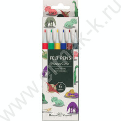 Фломастеры   6цв Happycolor 2 вида | Фото 3