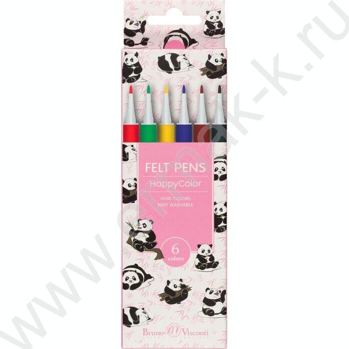 Фломастеры   6цв Happycolor 2 вида | Фото 4