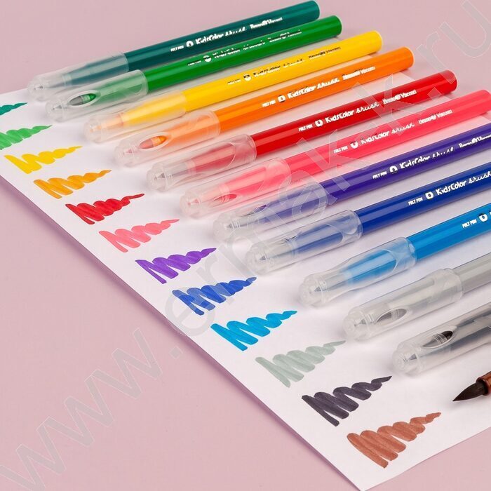 Фломастеры  12цв Multicolor кисточки в ПВХ кармане | Фото 5