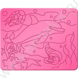 Трафарет рельефный большой "Дельфины" | Фото 1