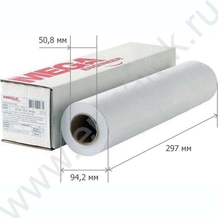 Ролевая бумага  А3   297мм*45м, (D50,8мм),80г | Фото 2