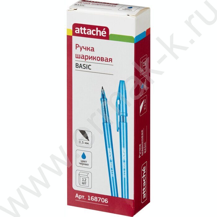Ручка шар Attache Basic синяя 0,5 мм на масляной основе | Фото 6