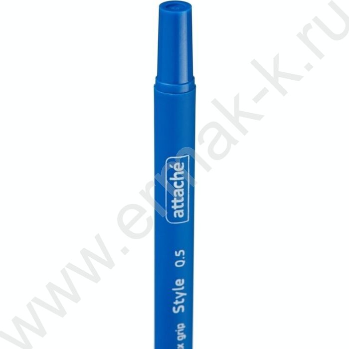 Ручка шар Attache Style 0,5мм синяя  прорезин.корп | Фото 5