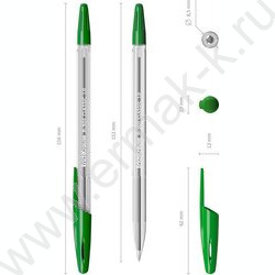 Ручка шар R-301 Stick Classic 1,0мм ШК зеленая | Фото 4