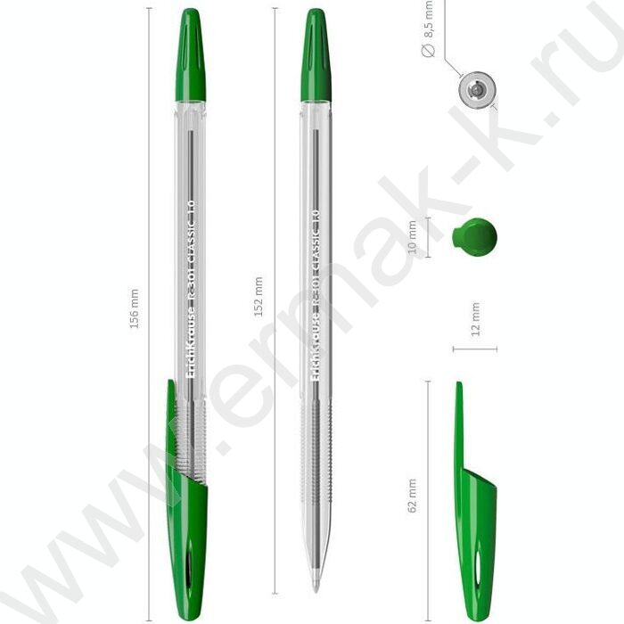 Ручка шар R-301 Stick Classic 1,0мм ШК зеленая | Фото 4