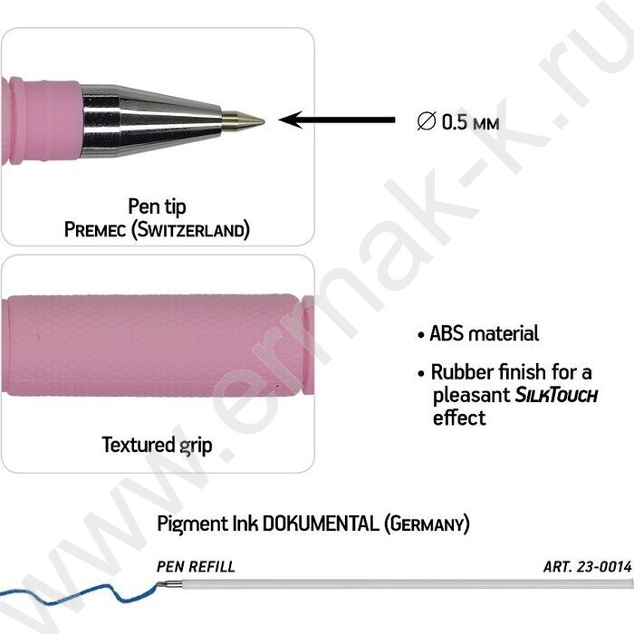 Ручка шар EasyWrite Zefir синяя 0,5мм/4 цвета корпуса | Фото 4