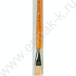 Кисть  щетина №10 (17мм) плоская, длинная ручка Сонет | Фото 1