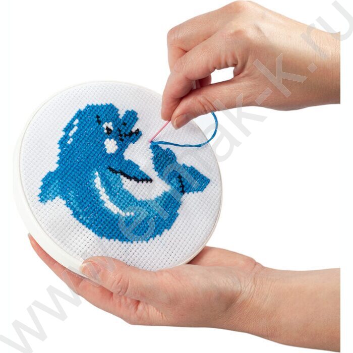 Набор д/творчества Вышивка  Дельфин (с пяльцами) | Фото 7