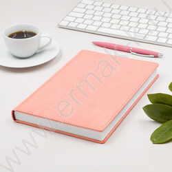 Ежедневник н/дат А5 136л Velvet нежно-розовый  | Фото 4