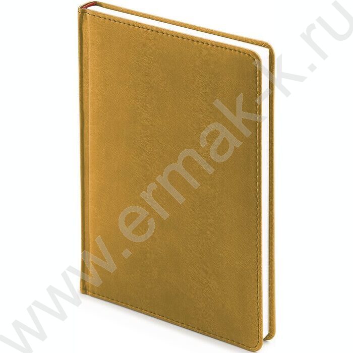 Ежедневник н/дат А5 136л Velvet горчичный, бежевый  | Фото 1