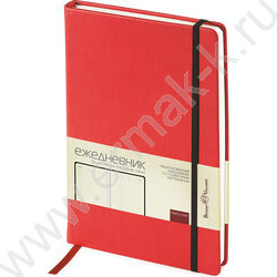 Ежедневник н/дат А5 160л Megapolis Velvet красный /резинка/тонир.блок/ляссе/конверт/ | Фото 4
