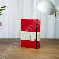 Ежедневник н/дат А5 160л Megapolis Velvet красный /резинка/тонир.блок/ляссе/конверт/ | Фото 6